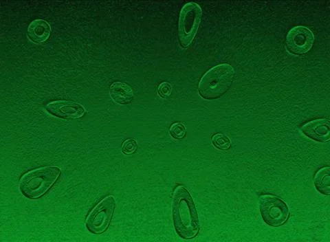 Green abstract translucent background with distorted rings Stock Illustration