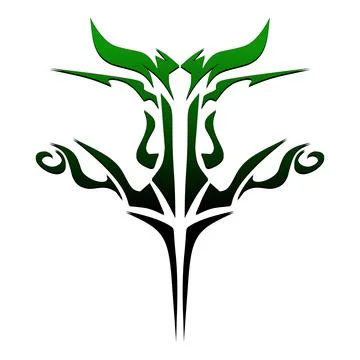 Green Abstract Tree Logo Design Element. Stock Illustration