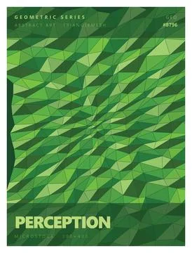 Green abstract triangle mesh geometric pattern background for modern design.. Stock Illustration