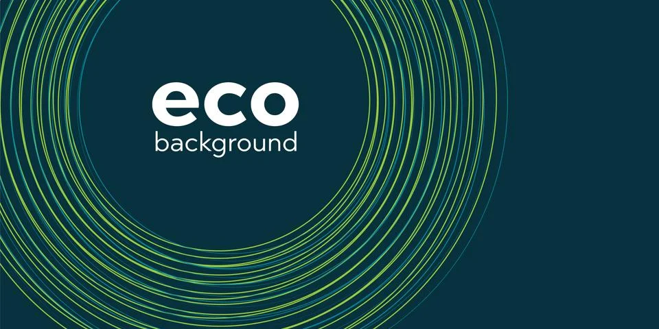 Green abstract vector background.ECO waved lines for website and flyer design Stock Illustration