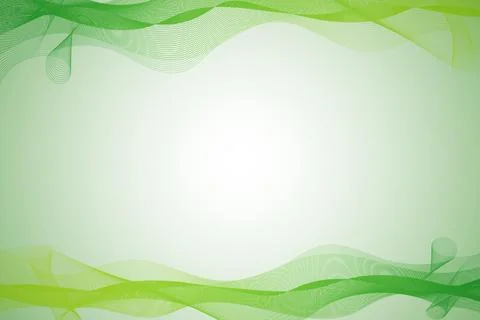 Green Abstract Wave Background with Gradient and Flowing Lines Stock Illustration