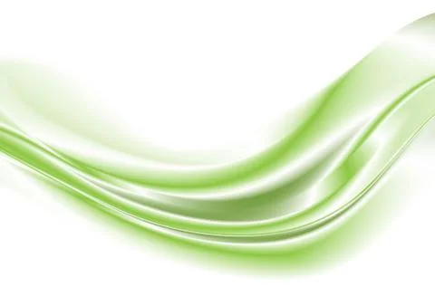 Green abstract wave background. Vector illustration. Stock Illustration