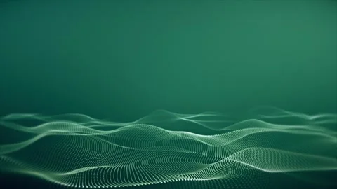Green Abstract Wave Flow Stock Footage 297236838