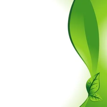 Green abstract wave Stock Illustration