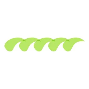 Green abstract waves forming horizontal seamless pattern 스톡 일러스트