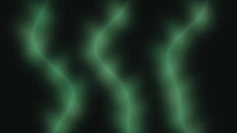 Green abstract waves move in a dark background Vídeo Stock 338336128