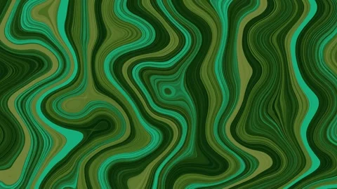 Green abstract wavy lines pattern background with liquid organic stripes Video stock 316361915