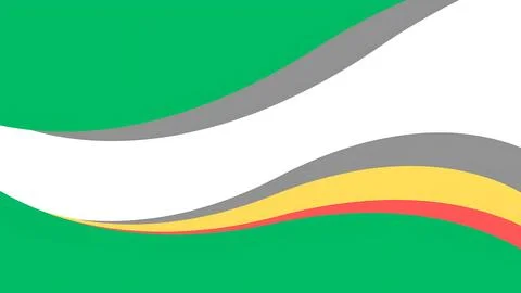 Green abstract wavy motion backdrop Stock Illustration