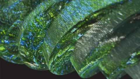 Green abstraction on a black background Stock Illustration