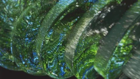 Green abstraction on a black background Stock Illustration