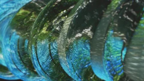 Green abstraction on a black background Stock Illustration