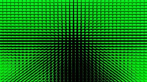 Green abstraction with lots of small rectangular cubes.  Stock Illustration