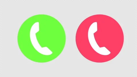 Green accept and red decline phone symbols Stock Footage 333916351