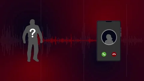 Green accept button and red color call ending button animation with voice spectr Video stock 265362438