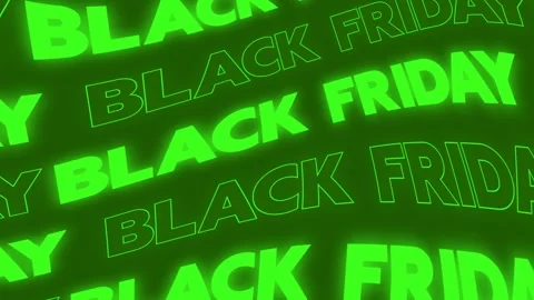 Green acid glow wavy text Black Friday Stock Footage 297207076