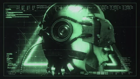 Green AI Cyberpunk 스톡 동영상 263137404