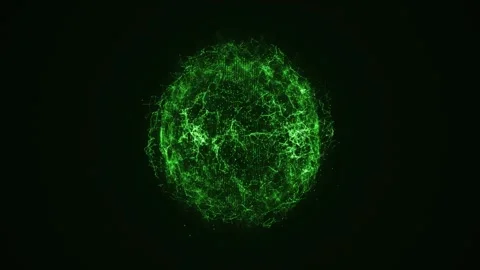 Green AI sphere 库存影片 333722134