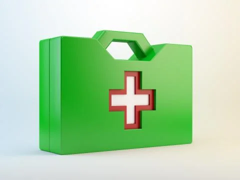 Green aid kit Illustrazione stock