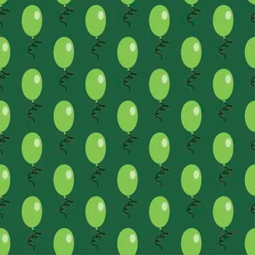 Green air balloons seamless pattern Stock Illustration
