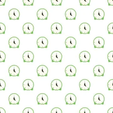 Green alarm clock pattern showing time concept Illustrazione stock