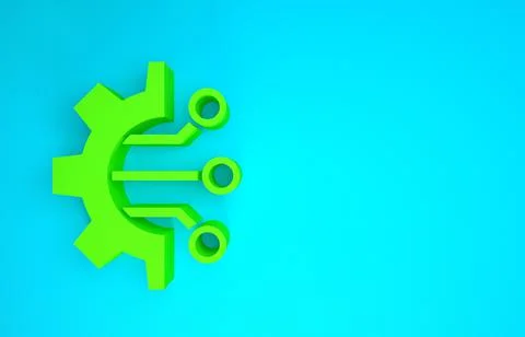 Green Algorithm icon isolated on blue background. Algorithm symbol design fro Stock Illustration