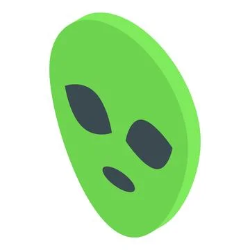 Green alien face representing extraterrestrial life and ufo sightings Stock Illustration