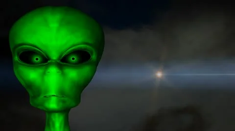 Green Alien Stock Footage 22029042