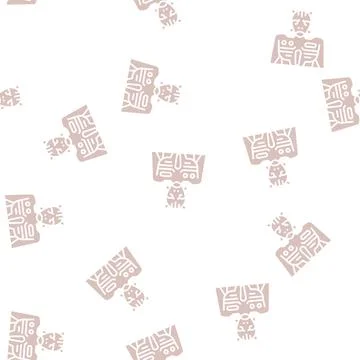 Green alien glyph seamless pattern イラスト素材