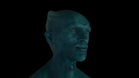 Green alien head 스톡 일러스트