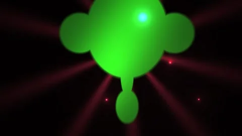 Green alien head with red lights. Stock Footage 335363989