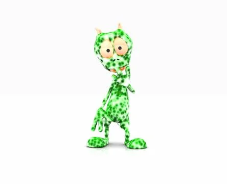 Green alien Stock Illustration