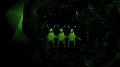 Green Aliens in distant galaxy 4k 3d Stock Footage 307909450