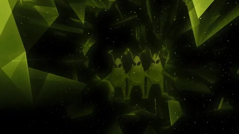 Green Aliens in distant galaxy 4k 3d Stock Footage 311540009