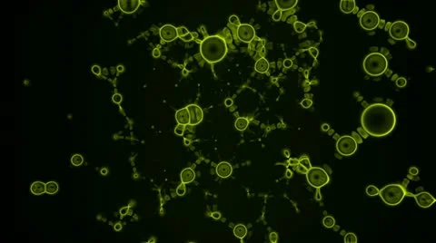 Green Alight Abstract Abounded By Particles 스톡 동영상 12076388