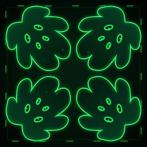 Green Amoeba Colony Pattern Animation Seamless Loop Stock Footage 346283156