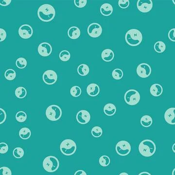 Green Ampere meter, multimeter, voltmeter icon isolated seamless pattern on Illustrazione stock