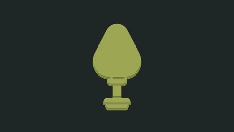 anchor anal plug Green Anal plug icon isolated on black b... | Stock Video