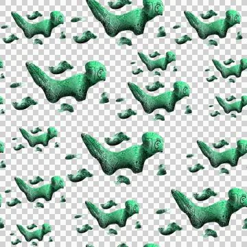 A green Ancient animal  pattern design concept Stock Illustration