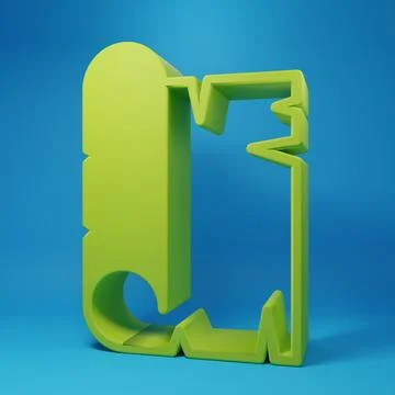 Green Ancient papyrus scroll icon isolated on blue background. Parchment pa.. Stock Illustration