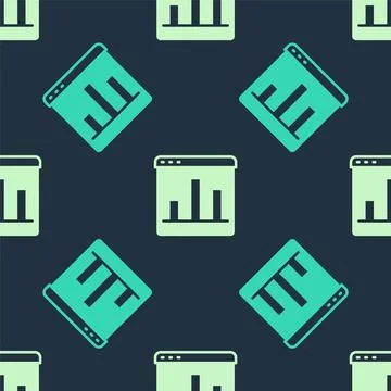 Green and beige Graph, chart, diagram, infographic icon isolated seamless p.. Stock Illustration