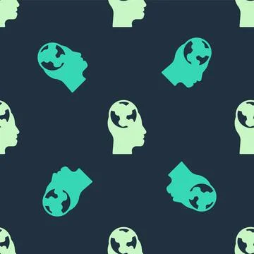 Green and beige Learning foreign languages icon isolated seamless pattern on Stock Illustration