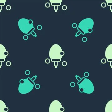 Green and beige Racket for playing table tennis icon isolated seamless pattern Stock Illustration