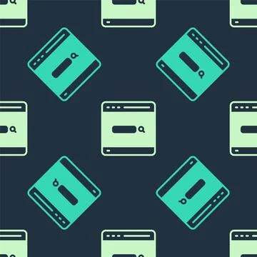 Green and beige Search engine icon isolated seamless pattern on blue background 스톡 일러스트