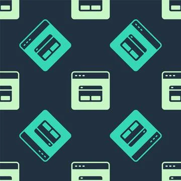Green and beige Search engine icon isolated seamless pattern on blue backgr.. Illustrazione stock