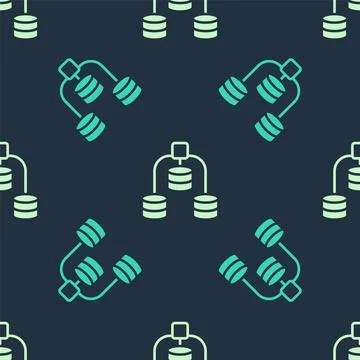 Green and beige Server, Data, Web Hosting icon isolated seamless pattern on.. Stockillustratie