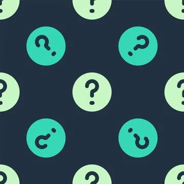 Green and beige Speech bubbles with Question icon isolated seamless pattern on 스톡 일러스트