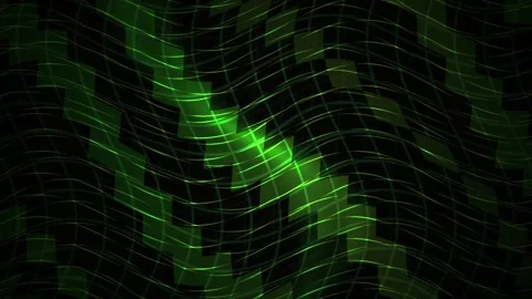 Green and black abstract background with grid pattern. Stock Footage 335960880