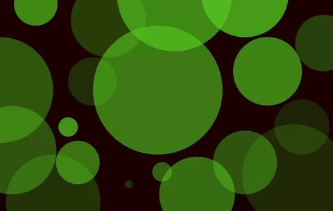 Green and black abstract image with transparent circles for your brand book. Illustrazione stock
