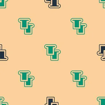 Green and black Bread toast for sandwich piece of roasted crouton icon isolated Stock Illustration