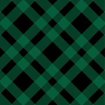 Green and black check pattern fabric texture background Stock Illustration